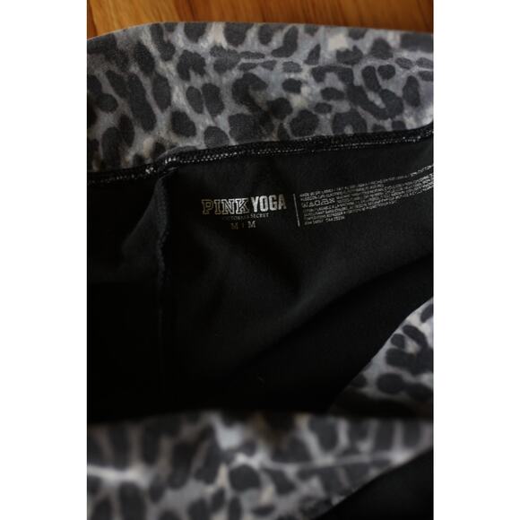 Victoria's Secret PINK Foldover cheetah print leggings yoga pants size M - Picture 5 of 6